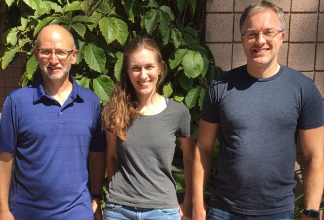 Coauthors Barry Giesbrecht, Mary MacLean and Tom Bullock. Photo: Harrison Tasoff Team photo